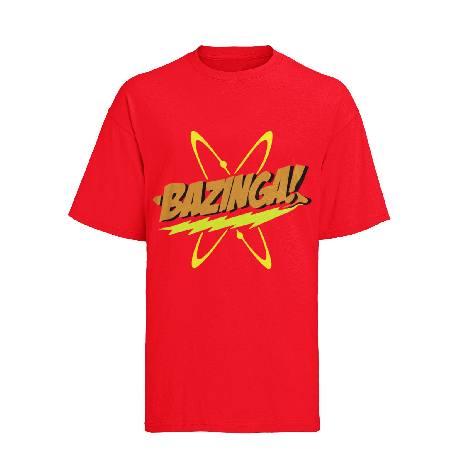 Top Bio Baumwolle Unisex T-Shirt Mens Womens Tees Top The Big Bang Theory und Sheldon Bazinga 3XL