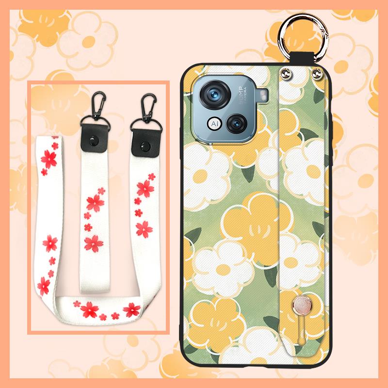 Soft case Wrist Strap Phone Case For Blackview Oscal C80 Shockproof Anti-dust Oil Painting Wristband Durable Kickstand
