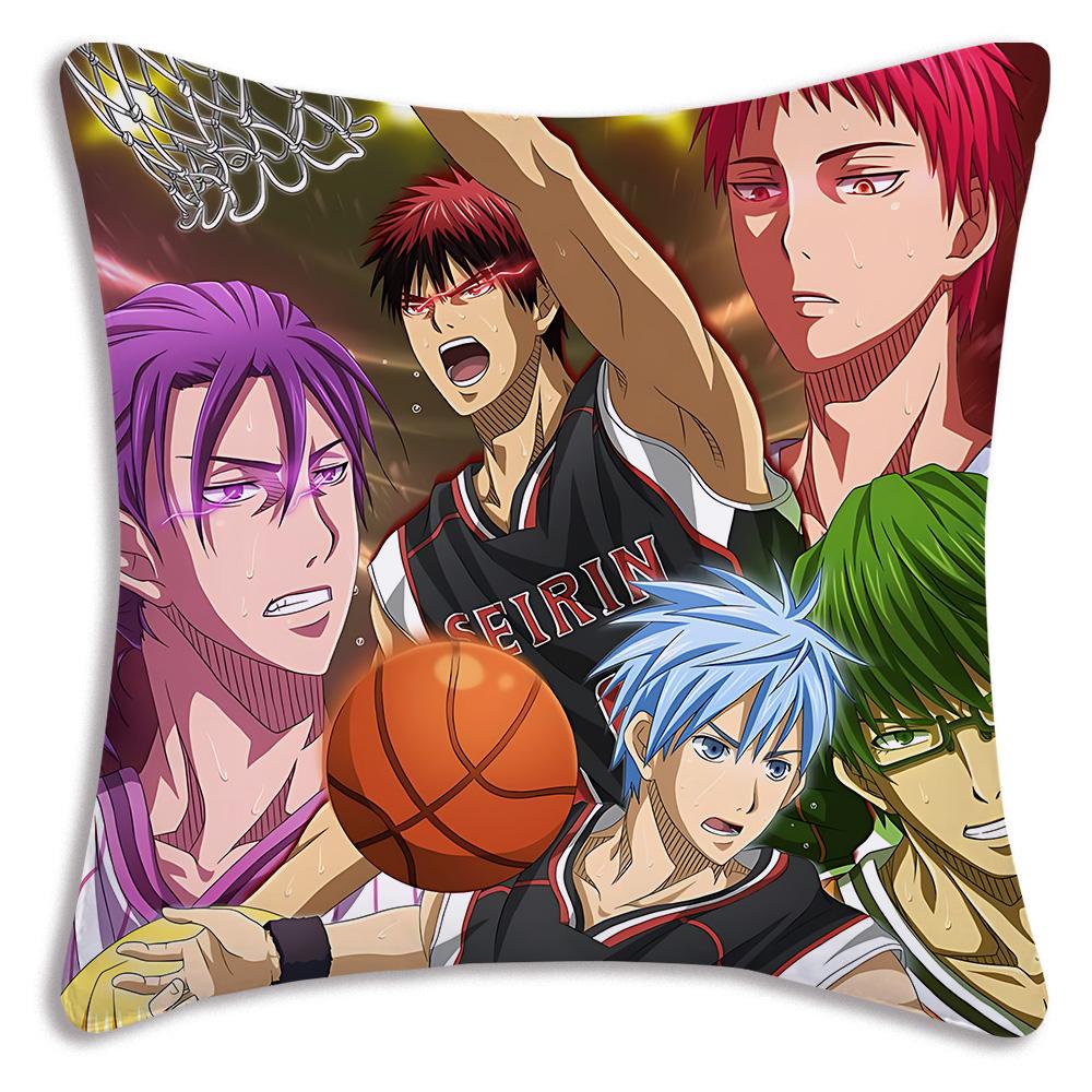 Anime For Kurokos No Baskets Pillow Covers Cartoon Sofa Decorative Home Double-sided Printing Short Plush Cute Cushion Cover