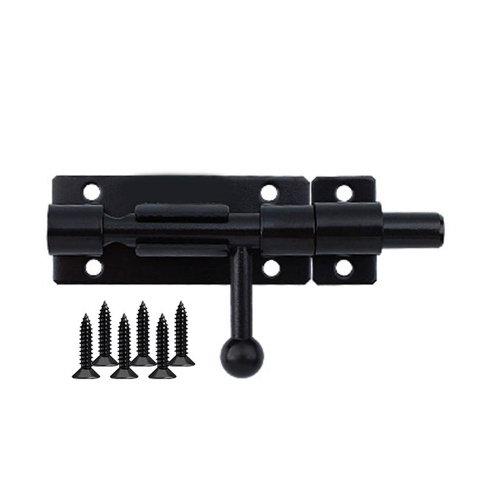 Stainless Steel Door Lock Solid Sliding Bolts Latches Hasp Bedroom Door Lock with Screws for Internal Door Enduring