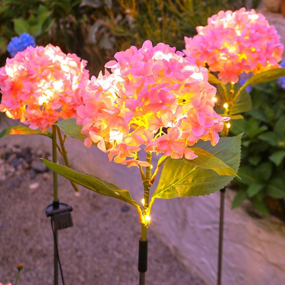 Warm Light Solar Simulation  Flower Lights Waterproof Landscape Lawn Lamp  Outdoor Courtyard