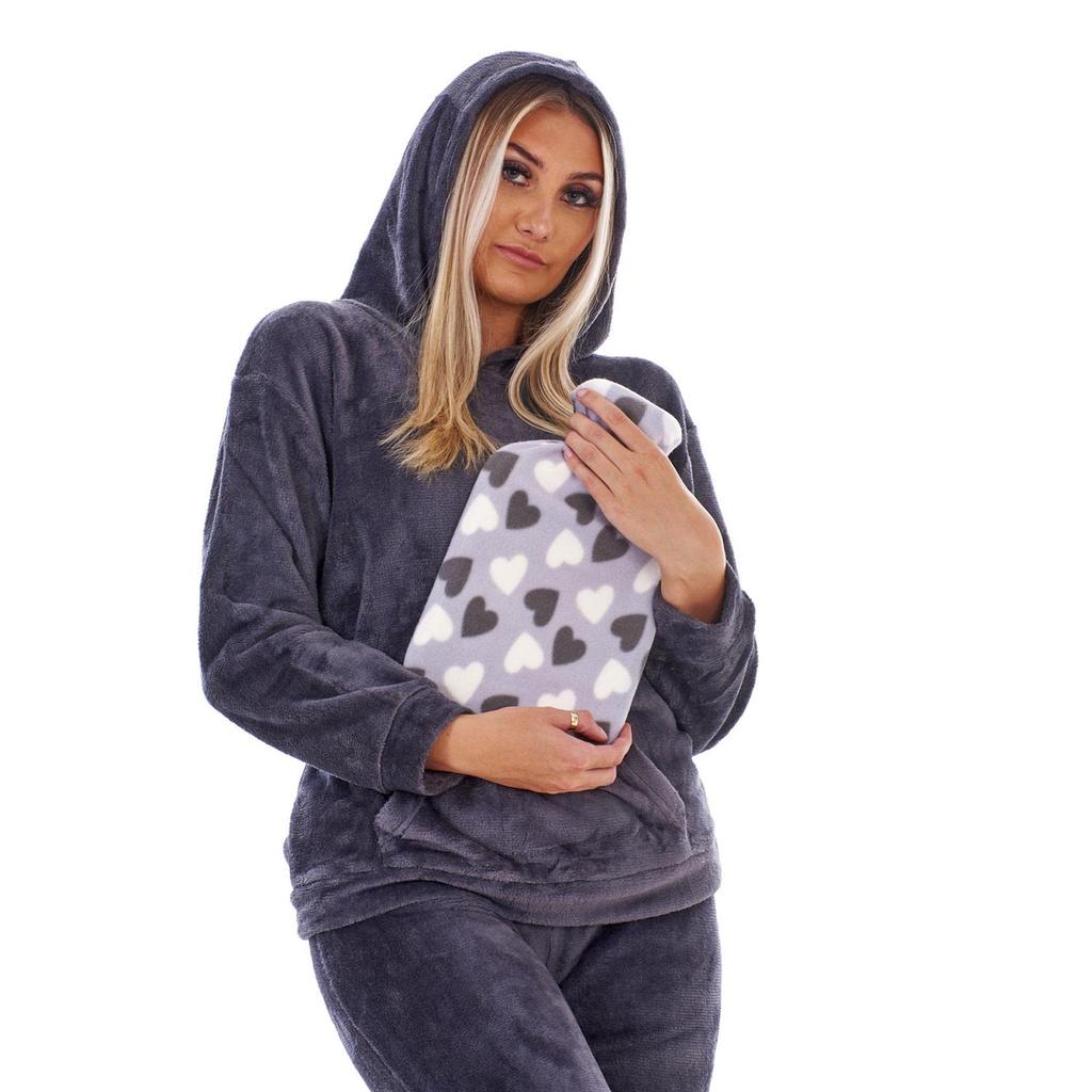 K Collection Heart 2L Hot Water Bottle And Cover (Pack of 2)