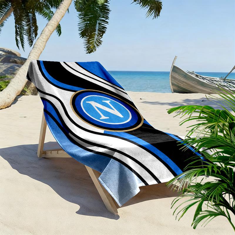 Asciugamano da Spiaggia Stampa Napoli FC, Asciugamano Grande Morbido Asciugatura Rapida per Spiaggia Campeggio Nuoto