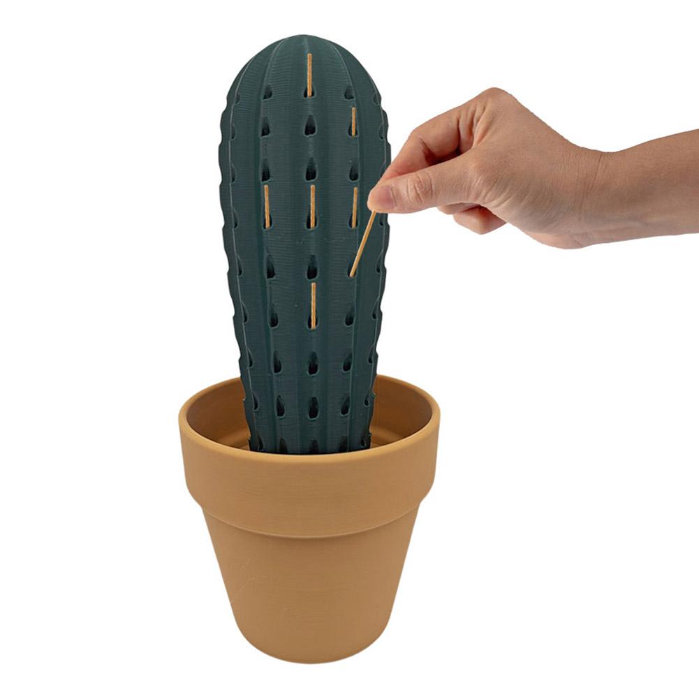 Drukowany w 3D uchwyt na wykałaczki w kształcie kaktusa, sztuczny dom, roślina, kształt kaktusa, dekoracyjny do kuchni domowej i restauracji, wyjątkowe pomysły na prezenty