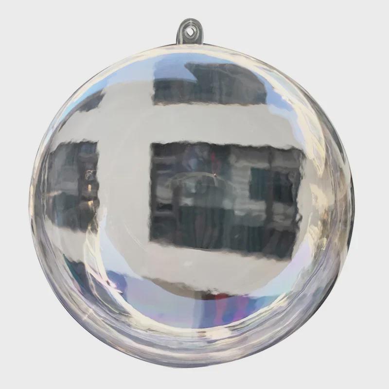 Clear Plastic Hanging Ball Ornament - Openable, Round, for Christmas & Kindergarten Decorations