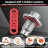 5PCS Stainless Steel Oil Plug Gasket Set Drain Plug Gasket for GMC/Honda/Ford Motorcycle