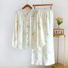 Women's Pure Cotton Long-Sleeve Pajama Set - Sweet Forest Style for Spring and Autumn