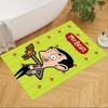 Mr.Bean Expressive Facial Features Cleanable Rug Soft Plush Water-resistant & Washable Corridor & Entryway Bohemian Boho Style Housewarming Gift Idea