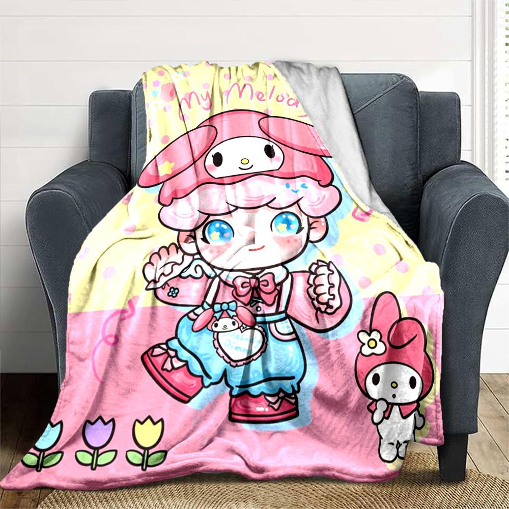 Pop Mart Blanket Soft & Cozy Perfect for Couch Office Seaside for All Seasons Playful Design Unique Gift for Family and Friends Camping