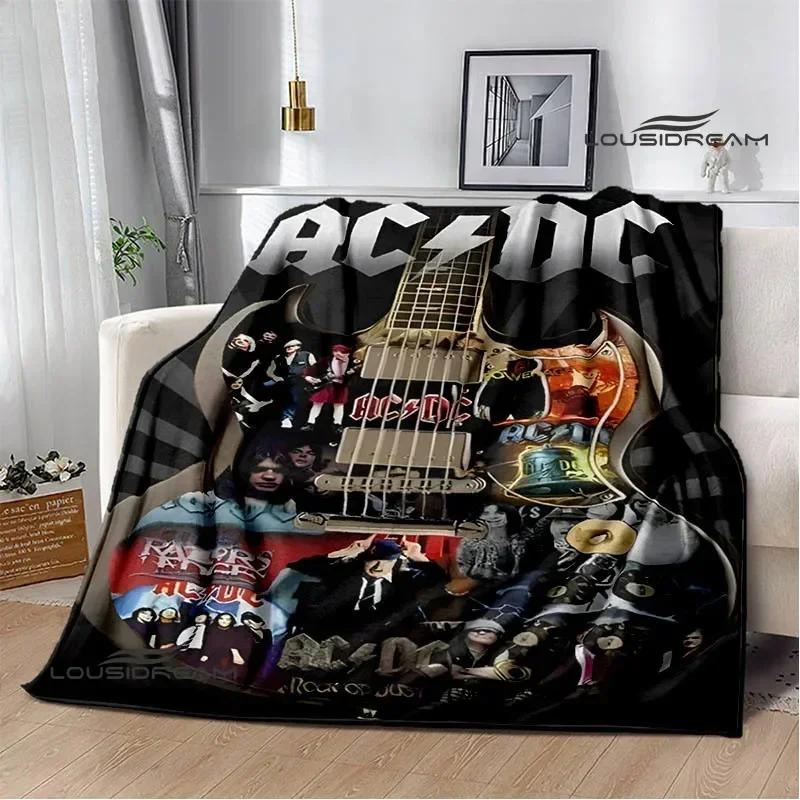 3D Retro Rock band AC/DC printed blanket Picnic blanket Warm Flannel blankets Home bed linings blankets for beds Birthday Gift