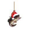 Cartoon Eyecatching Green Bass Fish Christmas Decoration For Your Vehicle Interior
