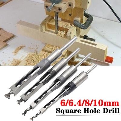 4pcs Woodworking Tools HSS Square Hole Drill Bit Auger Bit Steel Mortising Drilling Craving Carpentry Tools Woodworking Drill