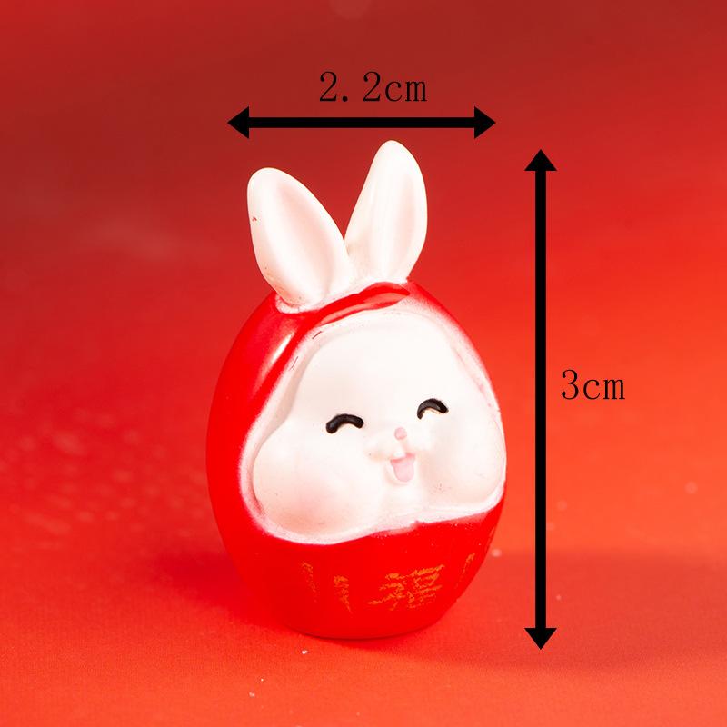 Micro Landscape Decoration Cute Cartoon New Year Rabbit Gift Rabbit Resin Decoration