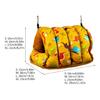 Fashion Pet Bird Parrot Cages Windproof Hammock Hut Tent Bed Hanging Cave
