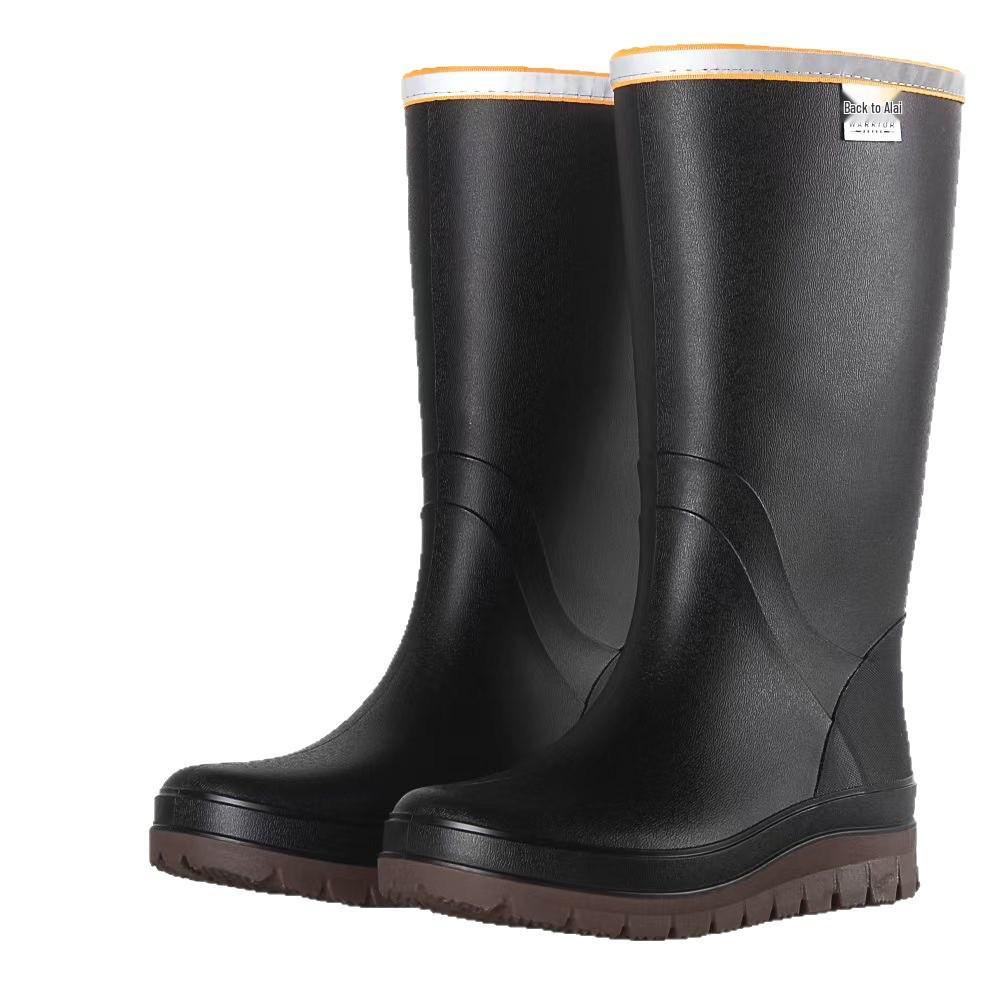 Botas de Chuva Impermeáveis Antiderrapantes de Cano Alto Warrior para Homens, para Trabalho, Pesca e Equitação