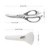 High-Quality 6-in-1 Powerful Kitchen Scissors Detachable Multi-functional Magnetic Storage Pouch Fish Scale Plane Peeler Crack Walnut Corkscrew