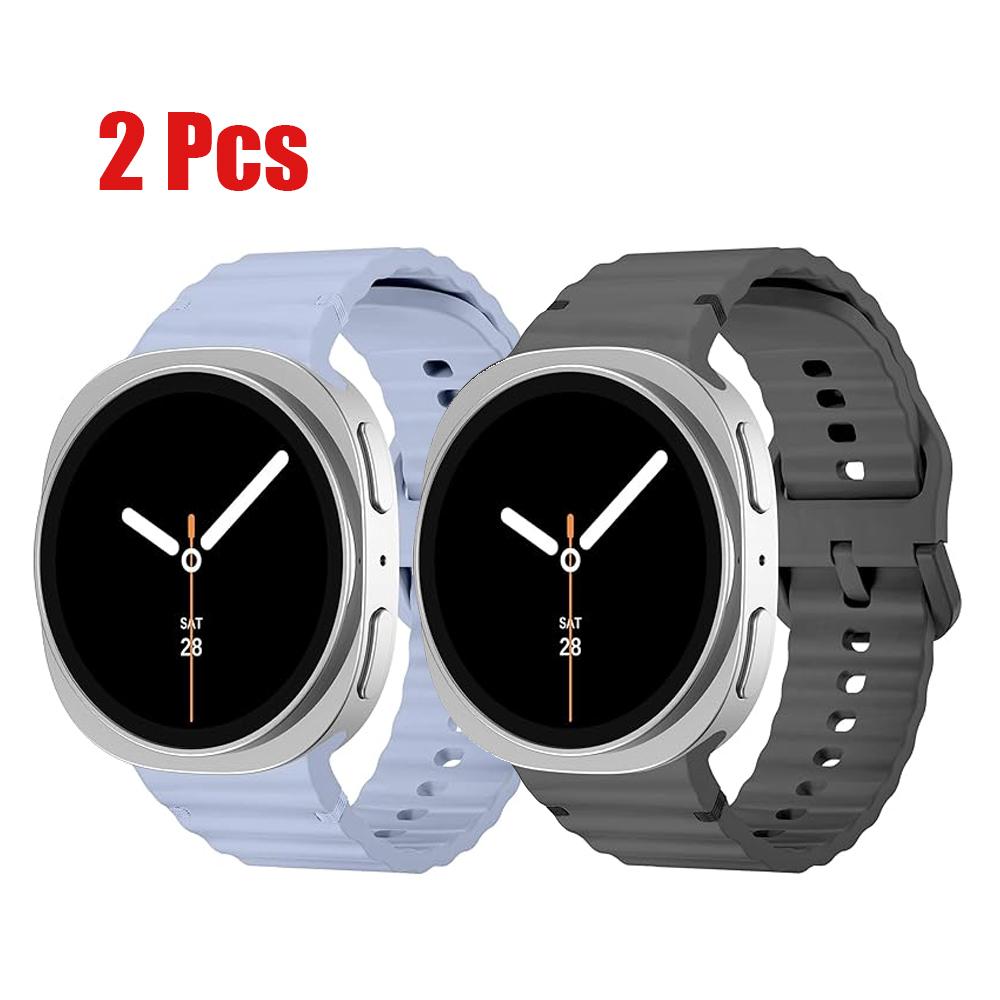 Straps for Samsung Galaxy watch 8 44mm 40mm 2 Pcs Belt Silicone Sport Wrist Bracelet Correa Galaxy watch 8 classic 46mm Bands