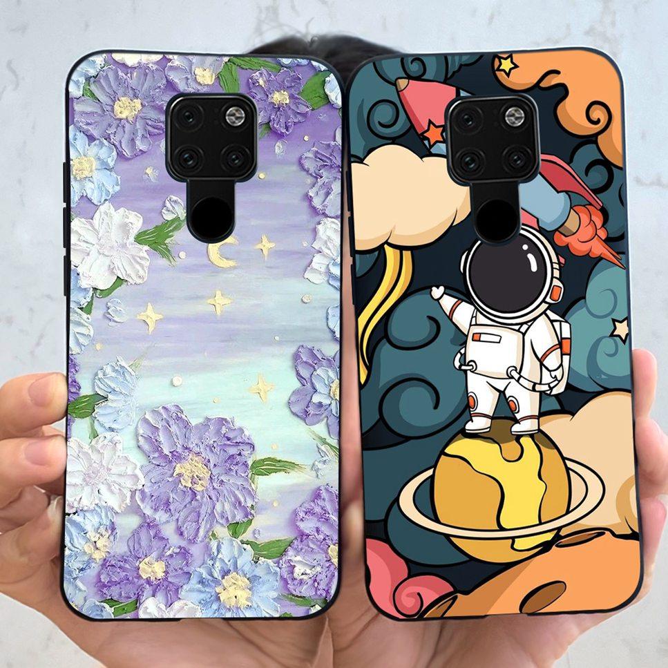 For Huawei Mate 20 6.53" Case Butterfly Luxury Flower Soft Silicone Cover For Huawei Mate20 HMA-L29 Bumper Phone Case Shockproof
