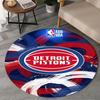 Detroit Basketball Art Round Rug for Livingroom,Bedroom, Palyroom, Chair Rug, Area Rug, Circle Carpet, Large Size Fan Christmas Gift