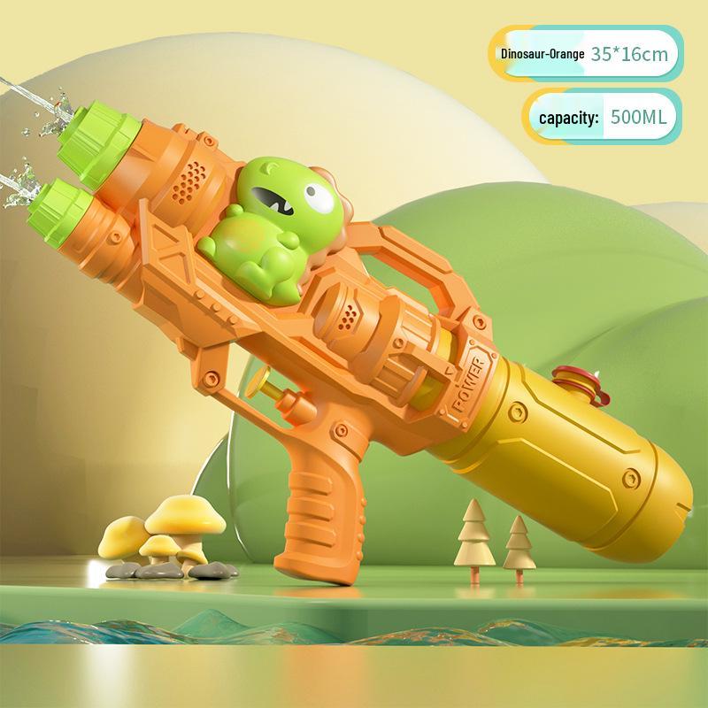 New Internet Celebrity Double Nozzle Water Gun – Pony, Dinosaur, Duck, Shark Designs for Kids