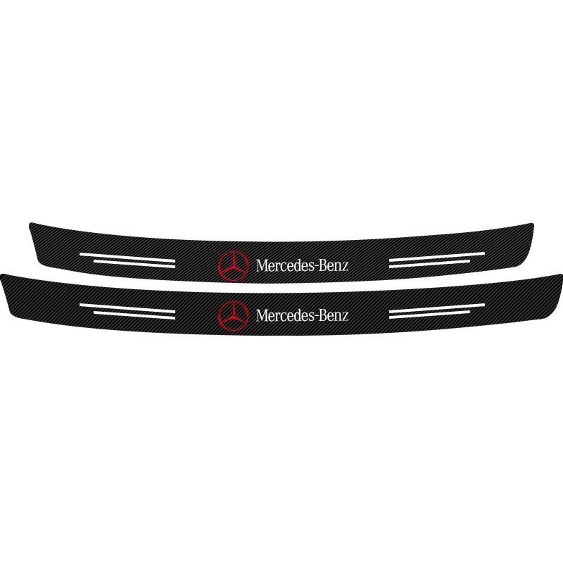 1pcs Carbon Fiber Car Trunk Rear Bumper Sticker Guard Plate Protector For Mercedes-Benz CLA CES CLS SLK GLK CLK SLS CLG GLE GLC GLB EQC GLA GLS SLC