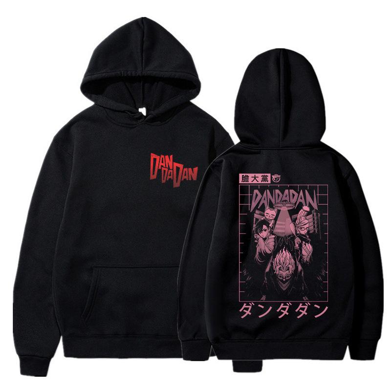 Anime DANDADAN Hoodies Manga Ayase Momo Okarun Hoodie Herren Damen Lässiger Hoodie Mode Streetwear Dan Da Dan Kapuzensweatshirts
