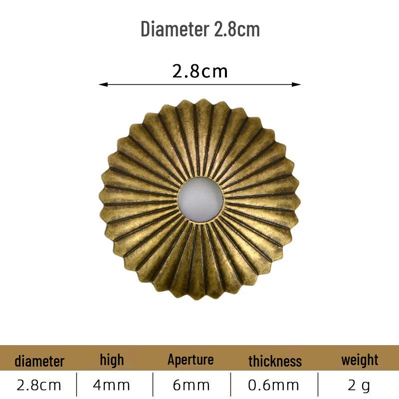 Vintage Brass Furniture Fittings: Antique Gasket, Flat Washer, Irregular Handle, and Base Plate Collection.