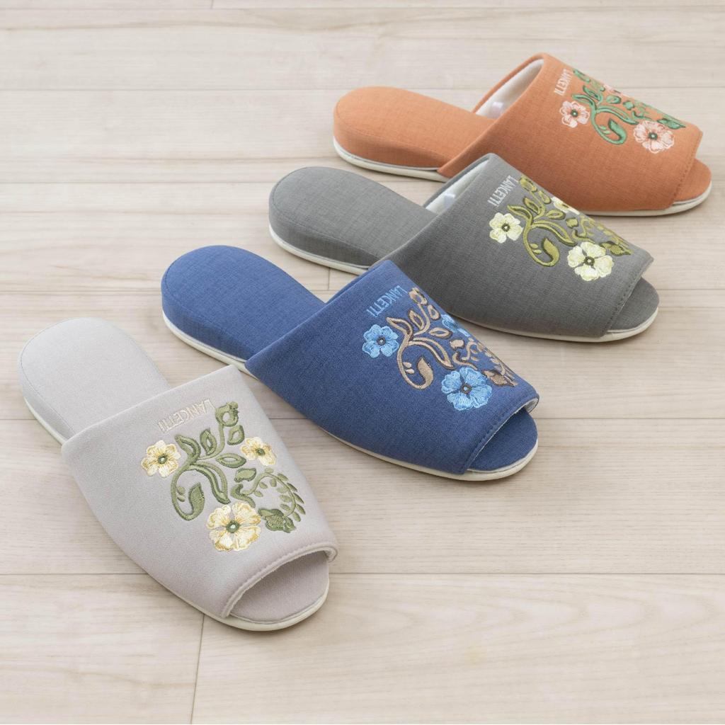 LANCETTI Senko Liguria Size 47170 Slippers, 23.5-25cm, Gray,