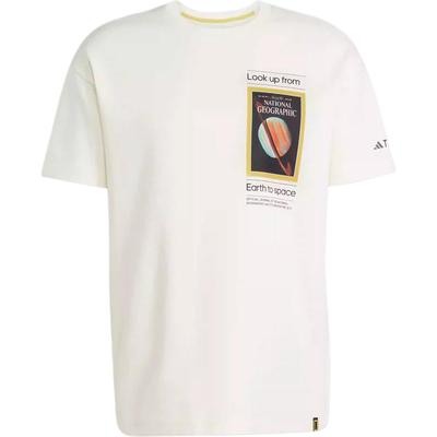 adidas X National Geographic Collaboration Comfortable Soft Skin-Friendly Breathable Short Sleeve T-Shirt Unisex Tops White JD5962