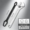 Multi-Size Thickened Double-Ended Torx Wrench Universal Automotive Wrench 8-22mm Tool Self-Tightening Adjustable for Mechanical Maintenance Home