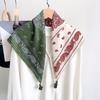 Vintage Tassel Square Scarf Women S Versatile Elegant Shawl