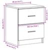 Nightstand with 2 Drawers Artisan Oak Finish 40 x 36 x 50 cm