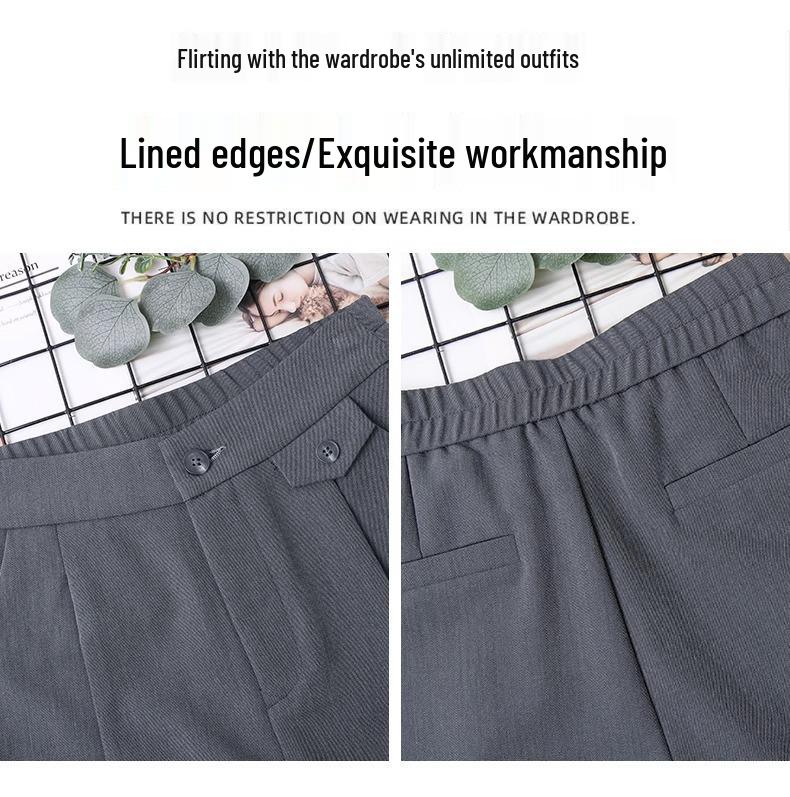 Women's High-Waisted Wide-Leg Pants - Slimming, Loose, Casual Straight-Leg Trousers for Spring/Summer/Autumn 2025