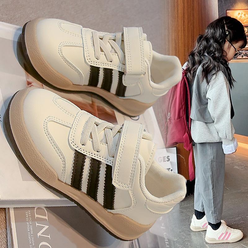 Girls shoes 2025 spring and autumn new children's sports shoes boys moral training board shoes spring breathable white shoes single shoes
