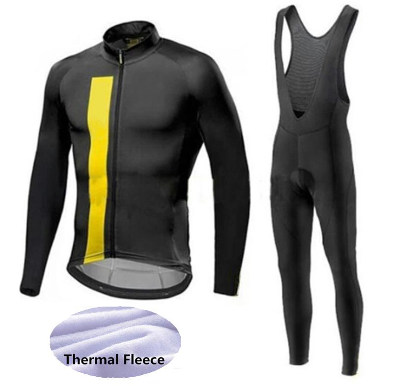 2026 Winter Fleece Warm Cycling Suit Set Thermal Fleece Team Ropa Ciclismo Warm Cycling Clothes Men Jersey Suit Outdoor Riding Bike MTB Bib Pants Set