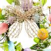 Easter Wreath with Colorful Eggs Easter Decor Artificial Garland Spring Hanging Ornament Spring Wreath Garland for Home Wall