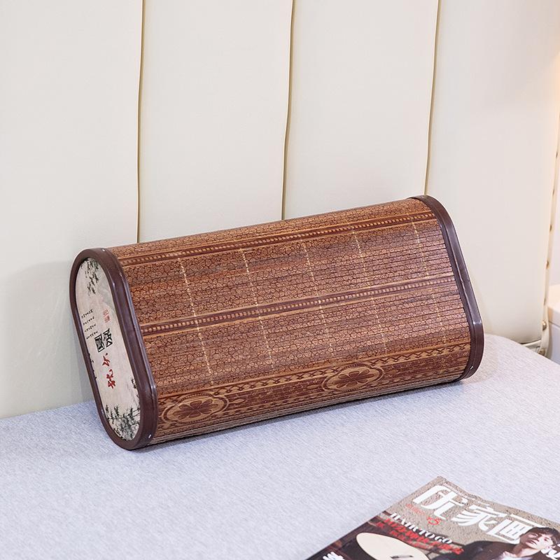 

Summer Hollow Bamboo Pillow Cooling Wood Grain Bamboo Pillow Ice Silk Pillow for Sleeping 18x36x9cm коричневый