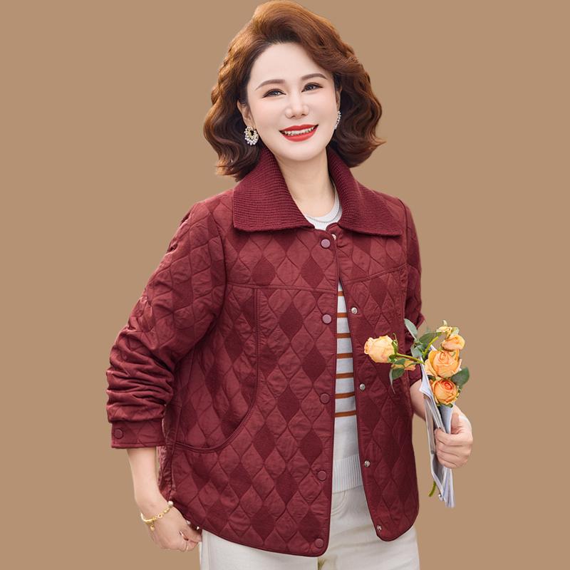 Mom's Stylish Casual Lapel Short Cardigan Jacket for Mid-Aged Women - Spring/Autumn 2026 Collection