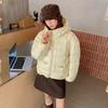 Hooded short cotton clothes women's winter small loose bread clothes casual versatile thickened warm cotton-padded jacket