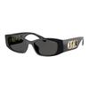 Temple Logo Acetate Cat Eye Sunglasses Women's Black