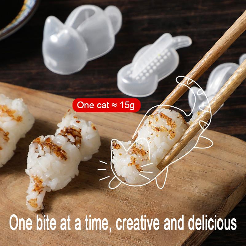 Onigiri Molds Cat Shape Sushi Making Tools Rice Balls Niguri Mold Rice Mold Shaper Deco Accessories for Sushi