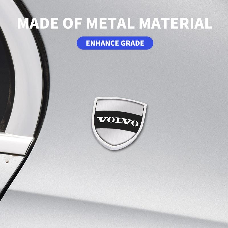 3D Metal Shield Badge Sticker Body Side Fender Trunk Decoration Sticker For Volvo Xc60 XC90 V40 S60 V50 V60 C30 Xc40 S80 S40 V90