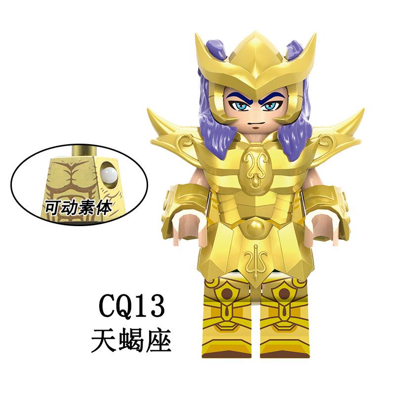 Saintes Dorés 12 Constellations Figurines Jouets à Assembler Creeper pour Enfants Jouets Éducatifs Jouets pour garçons et filles comme cadeaux d'anniversaire