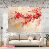 2D Red Plum Blossom Backdrop for Party Wedding Birthday Photography Decor