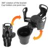 Car Drink Beverage Storage Solution Flexible Adjustment Carbon Fiber Look 360 Degree Rotating Base for Frequent Drivers