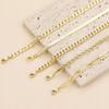 Women's Set of 5 Gold Chain Bracelets Thin Surgical Steel