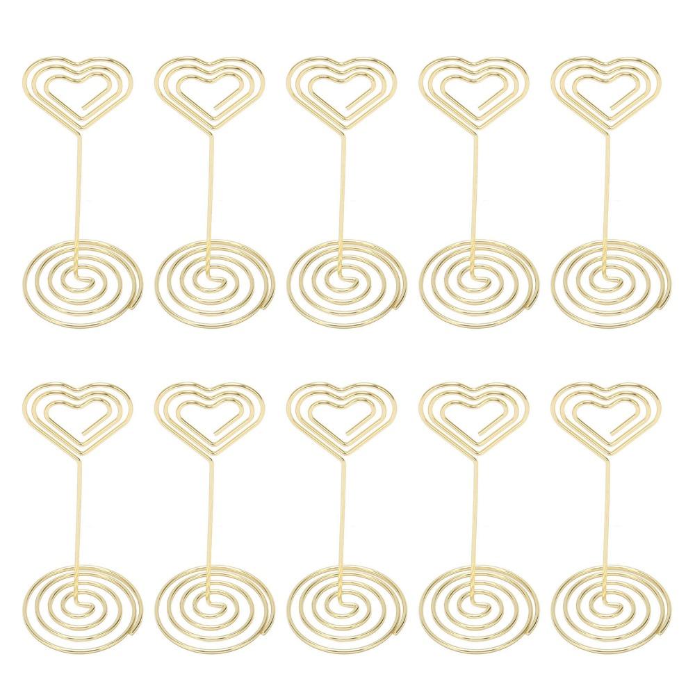 10Pcs Gold /Rose Gold Table Number Stands Stable Base Name Card Holder  Wedding Party