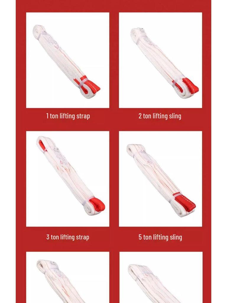 Heavy-Duty Thickened Lifting Sling with Special Ring - 3 to 5 Tons Capacity