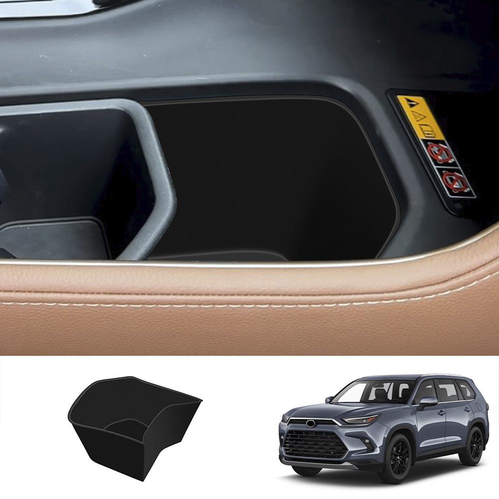 LHD for Toyota Grand Highlander 2024 2025 Silicone Rubber Center Conlose Gear Shift Panel Car Front Rear Water Cup Holder cover