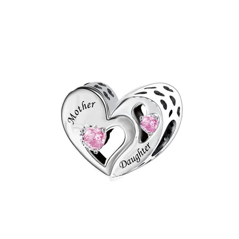 

FC Jewelry Fit Original Pan Charms Bracelet 925 Silver Mother Daughter Brother Sister Puzzle Bead For Making Women Berloque DIY